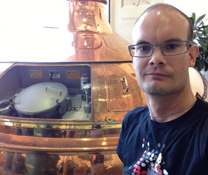 Photograph of Nathan Pierce touring Sierra Nevada Brewing Co., Chico, California, July 9, 2013.